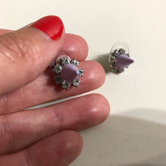 Purple Cone Studs - Picture 2 of 2